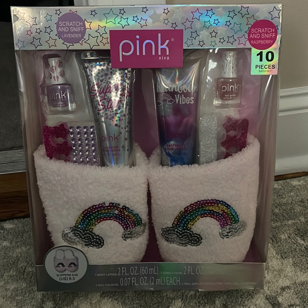 Pink viva 10 peace bath set